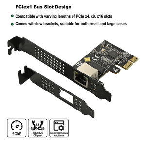 Adaptateur Ethernet PCIe 5 Gbps OEM d'usine, double canal, full duplex, carte réseau 5G, compatible en arrière-plan 10/100/1000M/2.5G pour <span class=keywords><strong>Gamin</strong></span> - Product Image 5