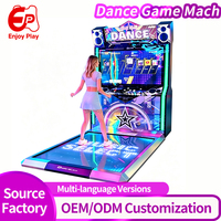 Mesin Dansa Arcade Layar LED 55 Inci Pad Warna-warni Permainan Ritme Dua Pemain Dioperasikan dengan Koin OEM untuk Taman Hiburan Dalam Ruangan