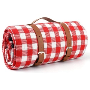 Esterilla de playa de lana gruesa con transportador, manta impermeable para picnic/camping, manta de picnic reciclada - Product Image 5