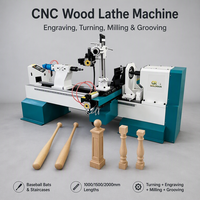 Machine de tournage automatique CNC pour le bois, prix de gros réduit, pour pieds de meubles, bâtons de baseball et artisanat en bois