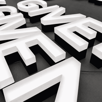 Lettres en relief 3D LED personnalisées avec logo, éclairées par l'avant, en acrylique, imperméables, pour enseigne publicitaire de magasin