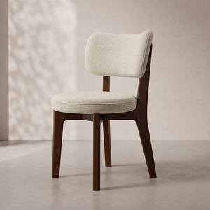 Sedia da Pranzo in <span class=keywords><strong>Legno</strong></span> con Rivestimento in Lino e Morbido Cuscino <span class=keywords><strong>per</strong></span> <span class=keywords><strong>Cucina</strong></span>, Sala da Pranzo e Ristorante - Product Image 1