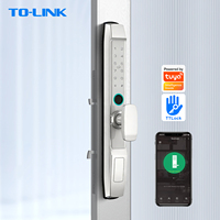 Serrure intelligente électronique Wi-Fi avec poignée, étanche IP65, OLED, application Tuya Smart, couleur argent
