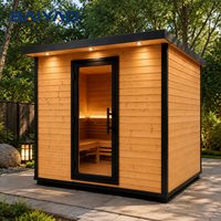 Sauna extérieur tendance 2026 en bois finlandais carbonisé, cabine de sauna de jardin, conception personnalisée, directement de l'usine