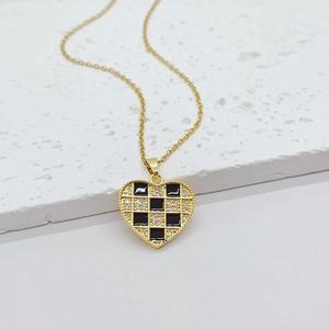 สร้อยคอสแตนเลสสตีลแฟชั่นจี้ทองแดงรูปหัวใจสวยงามสำหรับผู้หญิงของขวัญคู่รัก - Product Image 4