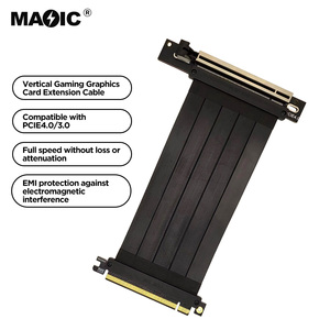 15cm 20cm 풀 스피드 4.0 PCIE X16 구리 차폐 연장 케이블 <span class=keywords><strong>GPU</strong></span> 그래픽 카드 확장 라이저 플렉시블 케이블 재고 있음 - Product Image 3