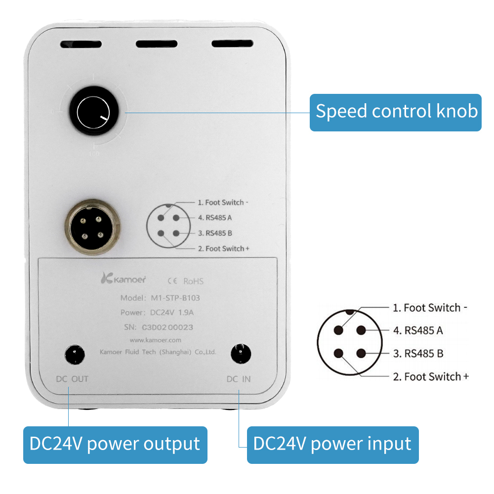 Kamoer M1-STP 24V Low Flow Programmable High Precision Laboratory Experiment Viscous Fluid Peristaltic Pump Dosing Machine · image 6