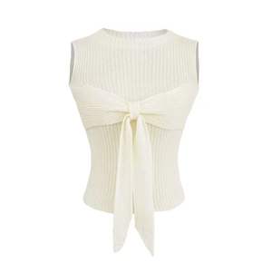 Camiseta de Moda para Mujer de Manga Corta con Lazo - Product Image 4