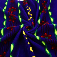 Tissu Velours Micro-Imprimé Floral 100% Polyester Personnalisé pour Tapisserie, Vente en Gros, Style Dubaï, Velours 5000
