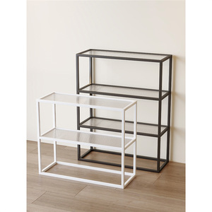 Hiện đại nhiều lớp sắt kính góc kệ cho phòng khách phòng ngủ lưu trữ & hình hiển thị thanh lịch cửa sổ hiển thị kệ - Product Image 4