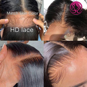 13x6 Transparent Suisse Hd Dentelle Frontale <span class=keywords><strong>Perruque</strong></span> 100% <span class=keywords><strong>Perruque</strong></span> de Cheveux Humains Vietnamiens Bruts Sans Colle 13x4 Dentelle Avant Perruques Pour Les Femmes Noires - Product Image 4