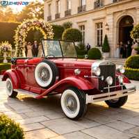 Voiture électrique classique rouge décapotable, personnalisable, en acier, voitures classiques à bas prix, batterie 72V, certifiée EEC DOT GCC