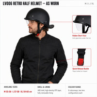 Casque de moto ouvert avec visière solaire amovible, protection d'oreille en cuir vintage, logo personnalisé, ABS, Casco Capacete Moto