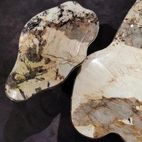 Marbre Alpinus de Patagonie du Brésil personnalisable, grand cristal, moderne, poli, pour table à manger, table basse, comptoir, décoration intérieure