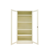 Meubles de bureau, armoire de bibliothèque en verre, porte en verre, grand rangement, armoire à dossiers, bibliothèque