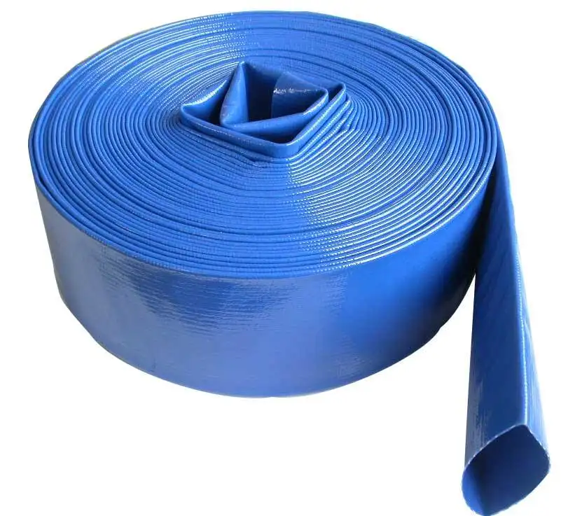 Factory supply PVC layflat hose with 2" layflat irrigation hose Tube High Pressure Water Soft Hose for Agriculture