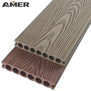 Planche de terrasse en WPC, aspect <span class=keywords><strong>bois</strong></span> naturel, planches de terrasse composites pour jardin extérieur, patio - Product Image 2