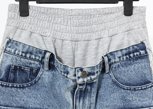 Streetwear Patchwork Ripped Jean <strong>Denim</strong> Sports Pants <strong>Jogger</strong> <strong>Women's</strong> Cotton Trousers Harem Casual Pants Sweat Pants - Product Image 3
