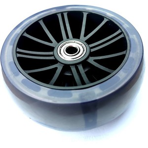Roue pivotante en PVC Q 097 noire, silencieuse, absorbant les chocs, pour voiture jouet et roues auxiliaires de poussette pour enfants - Product Image 1