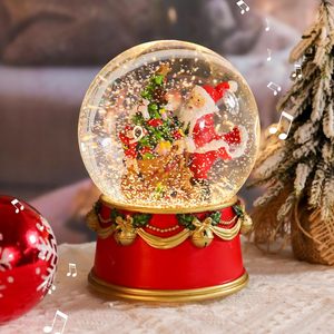 Globo de Nieve de Resina con Luces, Bola de Agua de Cristal, Regalo de Navidad, Globo de Nieve de Mesa con Papá Noel - Product Image 1
