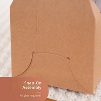 Boîte à gâteau pliable en papier avec logo personnalisé, en vrac, pour emporter, pour pâtisserie, dessert, emballage de gâteau