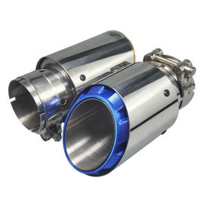 ท่อไอเสียรถยนต์ดัดแปลงสแตนเลสสามชั้นสีดำสีเหลืองสีแดงสีน้ำเงิน - Product Image 3