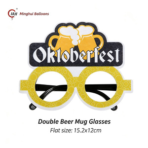 Gafas <span class=keywords><strong>de</strong></span> Papel Divertidas para Fiesta <span class=keywords><strong>de</strong></span> Oktoberfest, con Diseño <span class=keywords><strong>de</strong></span> Cerveza, Pretzel y Salchicha, Accesorios para Fotos del Festival Bávaro - Product Image 4