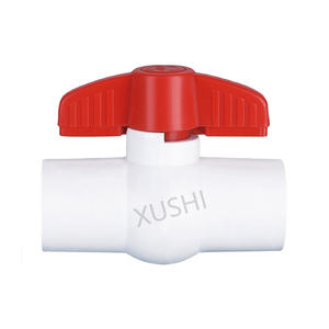 تصنيع البلاستيك صمام الكرة <span class=keywords><strong>PVC</strong></span> اللون الأبيض - Product Image 1