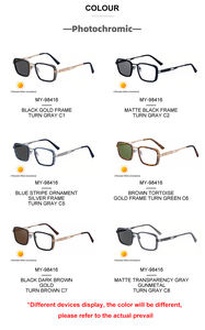 Occhiali da <span class=keywords><strong>Sole</strong></span> Partagas per Uomo, Design Personalizzato, Lenti Fotocromatiche Rettangolari con Protezione dalla Luce Blu e UV400 - Product Image 5