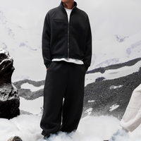 Ensemble de survêtement personnalisé 100 % coton 400 g/m² délavé à l'acide et à la pierre pour homme, comprenant un sweat à capuche et un pantalon de survêtement grande taille