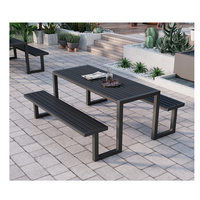 Ensemble de table et de chaises à manger en acier de style européen moderne pour cantine scolaire et restaurant, robuste et durable