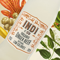 Refresco Artesanal Orgánico Español de Jengibre Bajo en Calorías, Hecho en España, Certificado por la USDA, 200ml