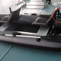 Mini bateau de pêche gonflable, monoplace, en PVC, pliable, haute vitesse