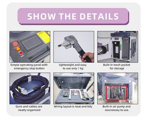 Machine de nettoyage au laser continu multifonctionnelle industrielle 6000W 200W 15MJ Pulse 500 Watt SFX Removed pour l'élimination de la rouille - Product Image 5