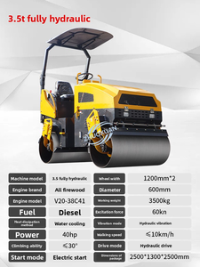 Compacteur d'asphalte vibrant à double tambour diesel 3,5T entièrement hydraulique pour usage agricole et routier - Product Image 3