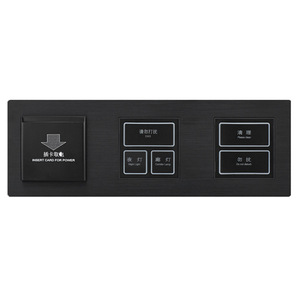 Huck Hotel Wall <b>Switch</b> Panel 86mm Black Aluminum <b>Touch</b> Control 4 <b>Switches</b> Professional Series - Product Image 2