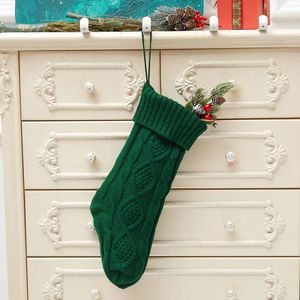 37CM kablo örme noel çorap noel ağacı asılı dekorasyon şenlikli noel asılı çorap - Product Image 2
