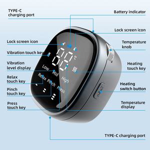 공장 가격 터치 LCD 스크린 3600 열 진동 및 공기 압축 무릎 마사지 통증 완화 Mah 무릎 패드 마사지 - Product Image 5