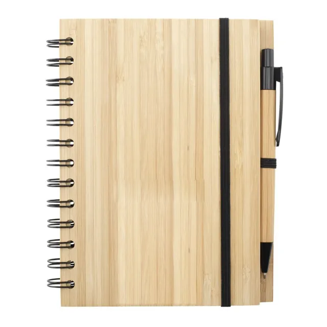 Eco-Vriendelijke Gerecycled Papier Houten Notebook Custom Bamboe Dagboek Met Pen Hoge Kwaliteit Bamboe Notebook Met Pen