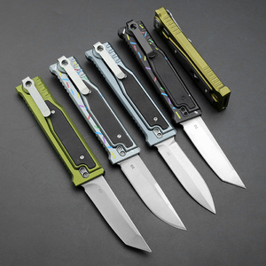 Couteau pliant à gravité extérieur professionnel D2 lame en acier couteau de poche de survie en aluminium CNC G10 poignée Camping chasse EDC - Product Image 4