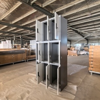 1 unité - Promotion de démarrage : Armoire métallique en acier verrouillable pour outils de garage et livres scolaires, en stock
