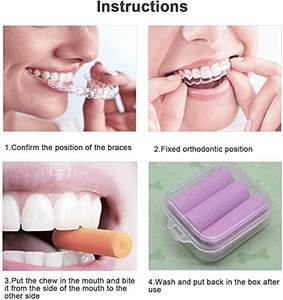 Retenedor de <span class=keywords><strong>ortodoncia</strong></span>, <span class=keywords><strong>pegamento</strong></span> de mordida portátil con sabor a frutas multiusos para corrección Dental, higiene bucal de plástico en caja de 3 piezas - Product Image 3