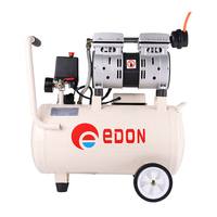 Compresseur d'air à piston sans huile EDON ED550-50L à faible bruit pour la pulvérisation de peinture avec réservoir de 50l