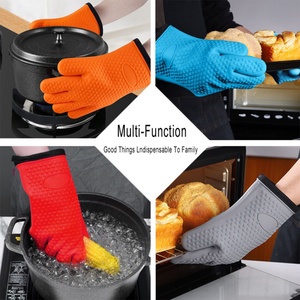Gants résistants à la chaleur, gants de four en silicone anti-brûlure, gants en silicone réutilisables, adaptés à la pâtisserie - Product Image 6