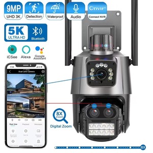 Dual-lens Ptz <b>Camera</b> P11 Qq6 8x Zoom Ip66 <b>Wireless</b> Outdoor High Definition Surveillance With Voice Intercom And Alarm - Product Image 5