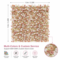 Mur de fleurs artificielles mélangées en gros pour toile de fond de mariage, événements, fêtes, vitrine de centre commercial, décoration de cabine photo