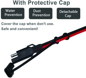 Kim Loại Alligator Clip Sae Mùa Xuân Cuộn Dây 6 Ft <span class=keywords><strong>Banana</strong></span> Thử Nghiệm Dây Chì <span class=keywords><strong>12V</strong></span> Charger Cắm Năng Lượng Mặt Trời Cáp Điện - Product Image 6