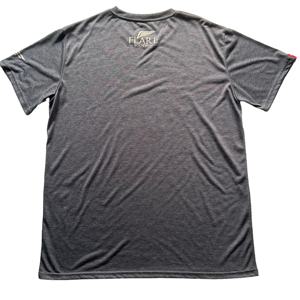 Impressão personalizada Pescoço Etiqueta Tag Tamanho Poliéster 25% Algodão 50% <span class=keywords><strong>Viscose</strong></span> 25% Tri <span class=keywords><strong>Blend</strong></span> Gráfico Heather Cinza Camiseta - Product Image 5