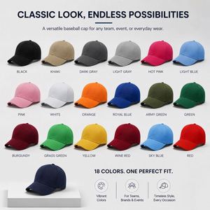 Solid Cotton Men Women Street Hip Hop Dad Hats Embroidery Logo Custom <b>Baseball</b> <b>Cap</b> for Business Event Promo Gift - Product Image 2