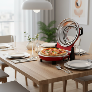 Horno Eléctrico para Pizza MHMY YD-9515 de 12 Pulgadas, Acero Inoxidable, Eficiencia Energética Clase A++, Uso Doméstico, Cocción Rápida - Product Image 1